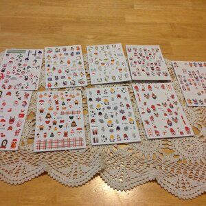 Christmas Nail Art Stickers Bundle, new